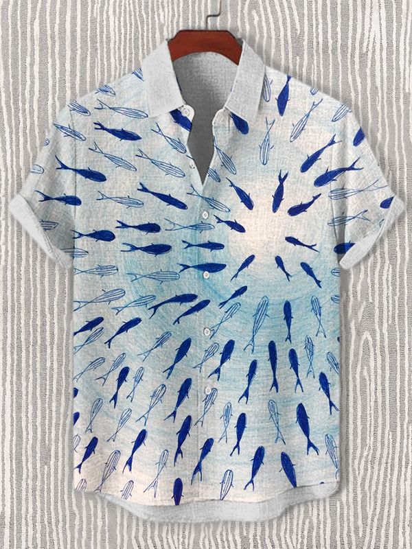 Ocean Creature Graphic Short Sleeve Shirt