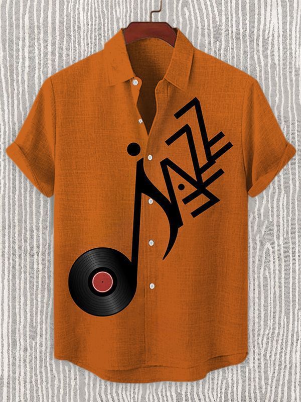 Stylish Blue Print Cotton Linen Shirt