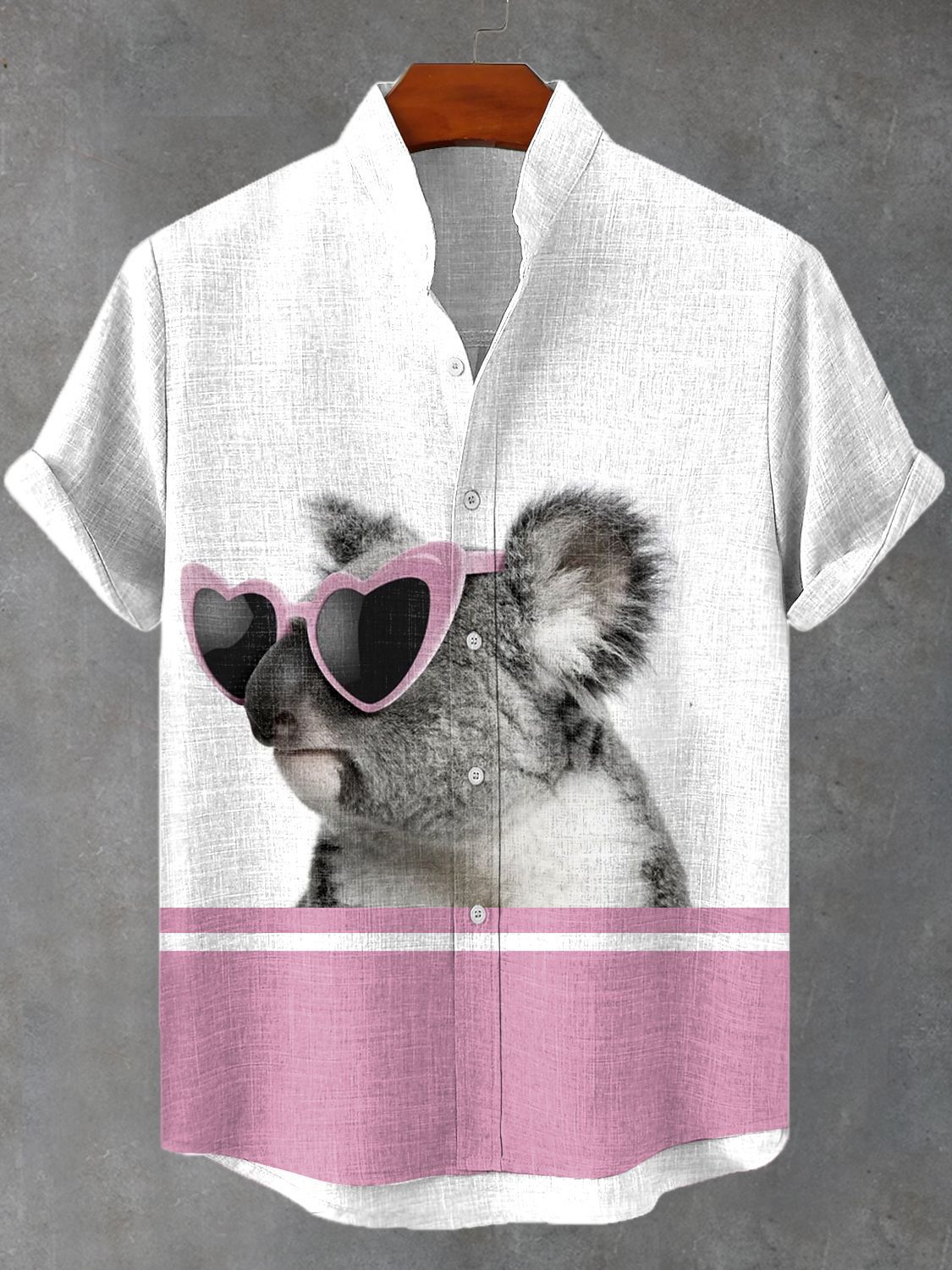 Retro Fashion Anthropomorphic Animal Short Sleeve Shirt