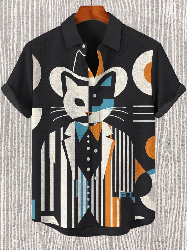Men's Retro Ethnic Tribal Short Sleeve Shirt