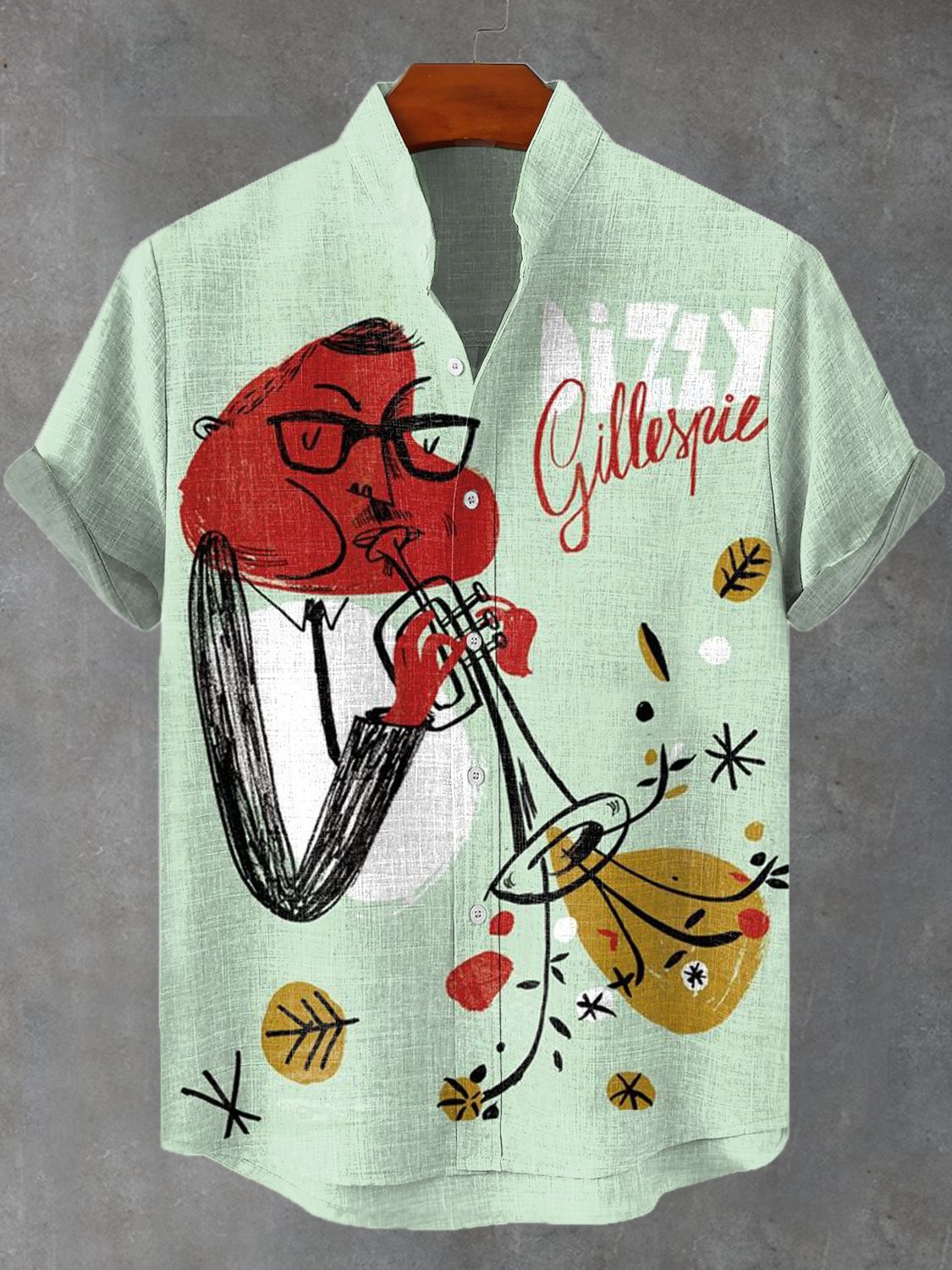 Stylish Blue Print Cotton Linen Shirt