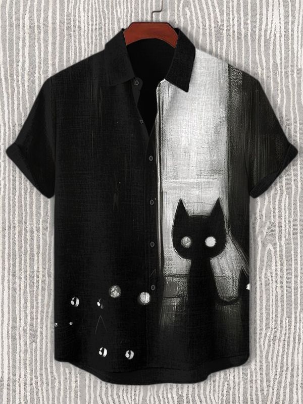 Men's Animal Graphic Art Print Shirt