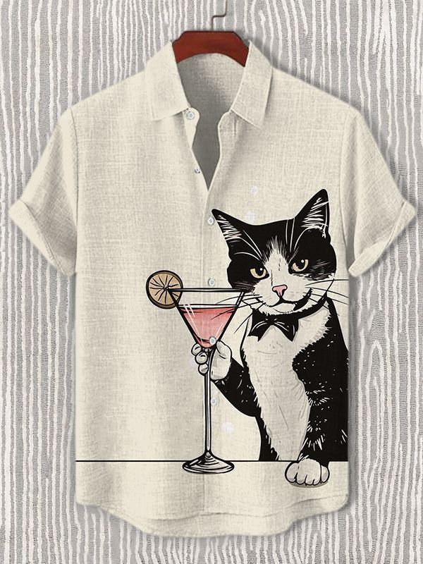 Men's Animal Graphic Art Print Shirt