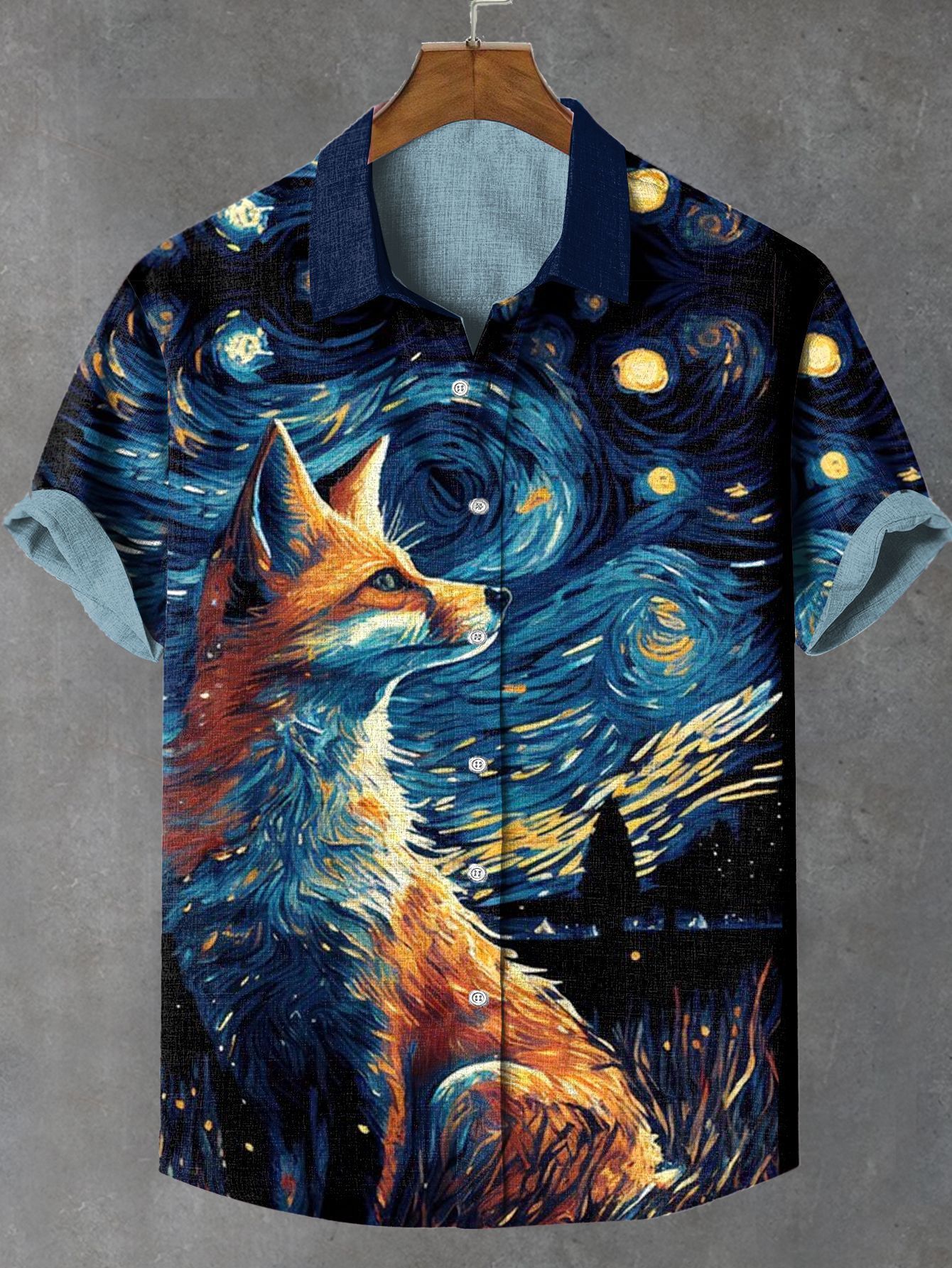 Men's Animal Graphic Art Print Shirt