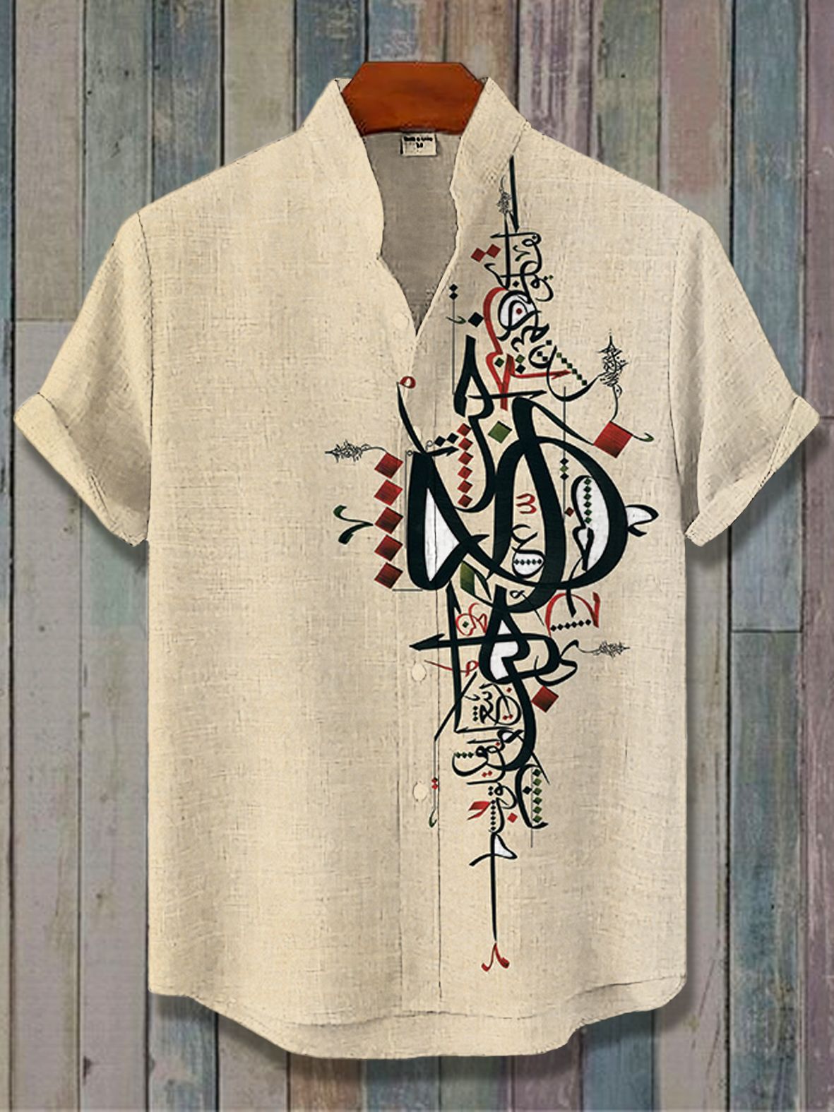 Men's Retro Ethnic Tribal Short Sleeve Shirt
