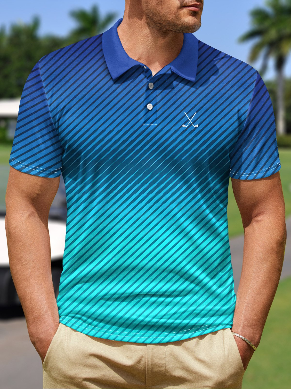 Golf Polo Simple Short Sleeve Lapel POLO Shirt