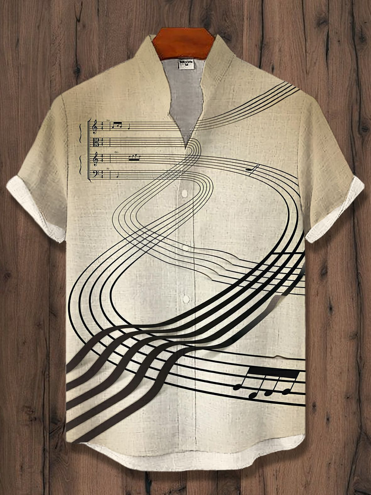 Men's Musical Art Casual Short Sleeve Shirt