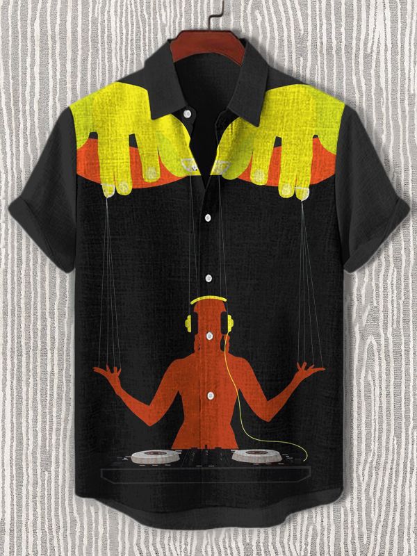 Men's Retro Ethnic Tribal Short Sleeve Shirt