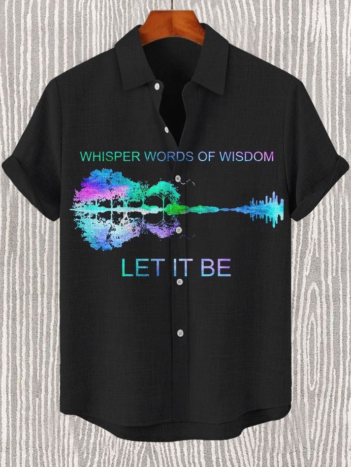 Men's Musical Art Casual Short Sleeve Shirt