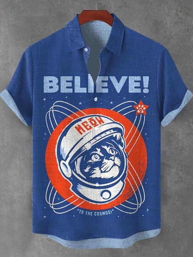 Men's Hawaiian Fun Little Yellow Duck Holiday Casual Short Sleeve Shir