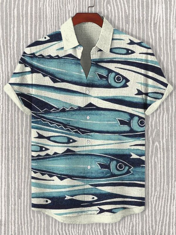 Ocean Creature Graphic Short Sleeve Shirt