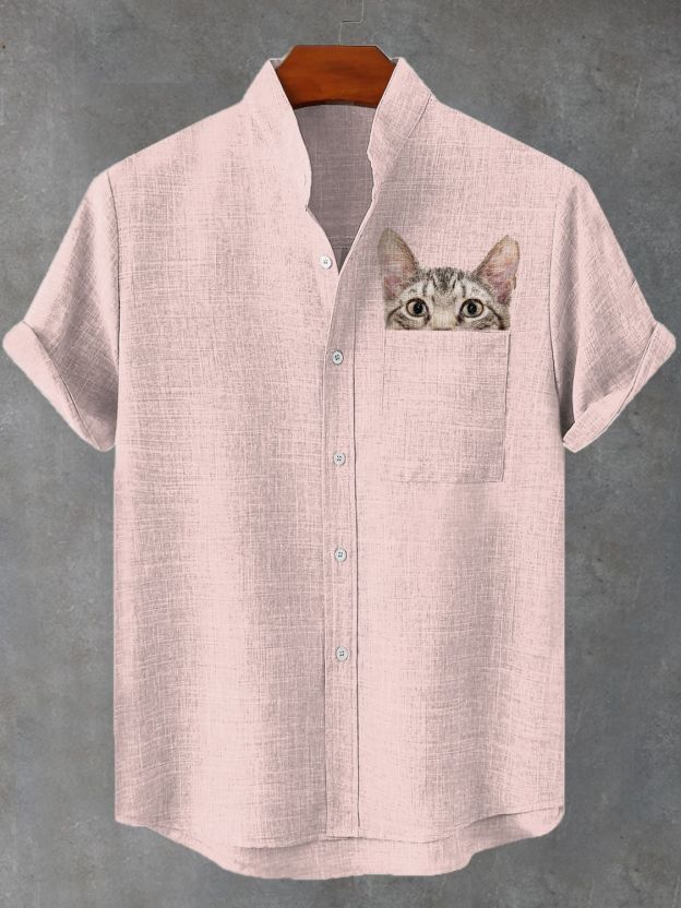 Men's Animal Graphic Art Print Shirt