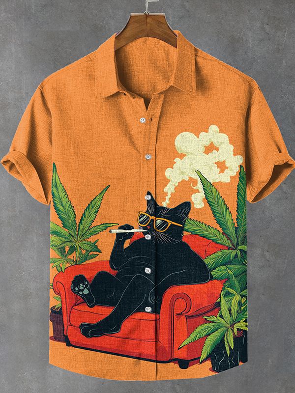 Men's Animal Graphic Art Print Shirt