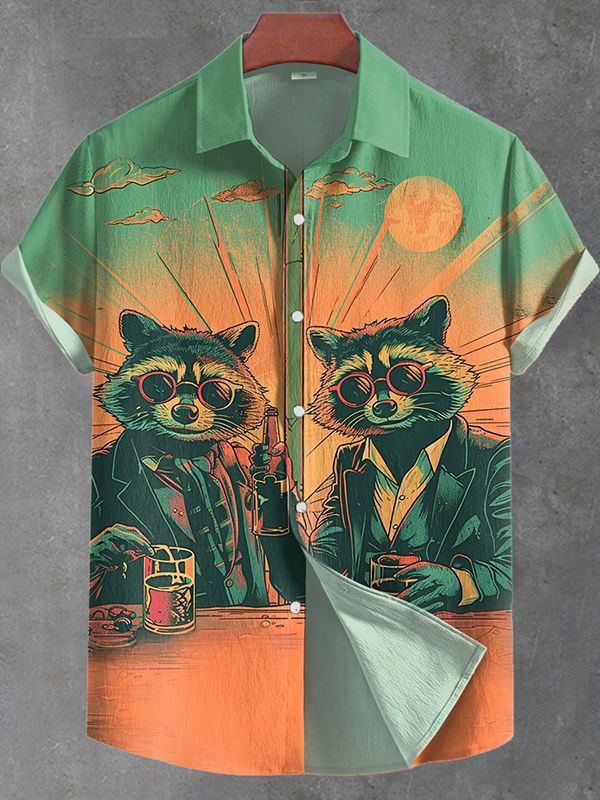 [Copy][Copy][Copy][Copy][Copy][Copy][Copy][Copy]animal graphic short sleeve shirt