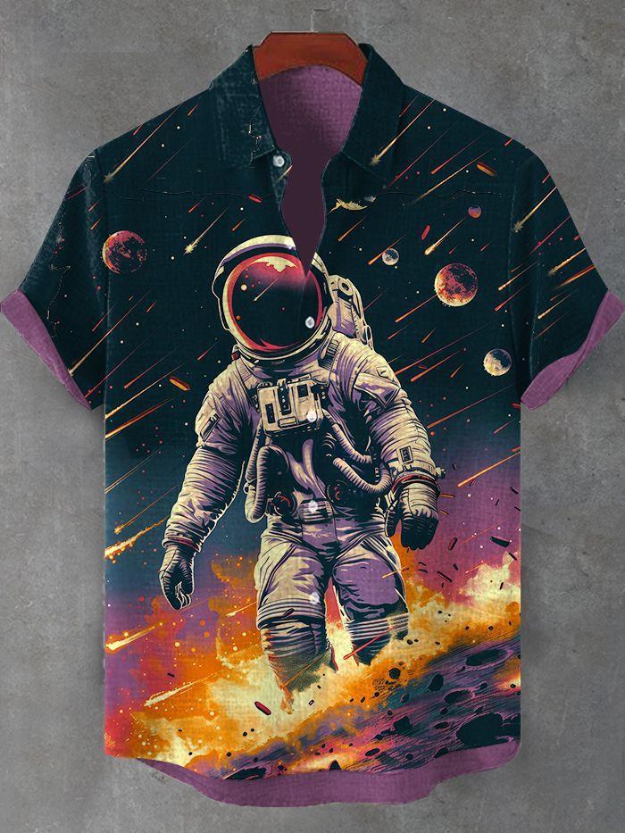 Men's Hawaiian Fun Little Yellow Duck Holiday Casual Short Sleeve Shir