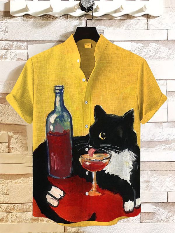 Men's Animal Graphic Art Print Shirt