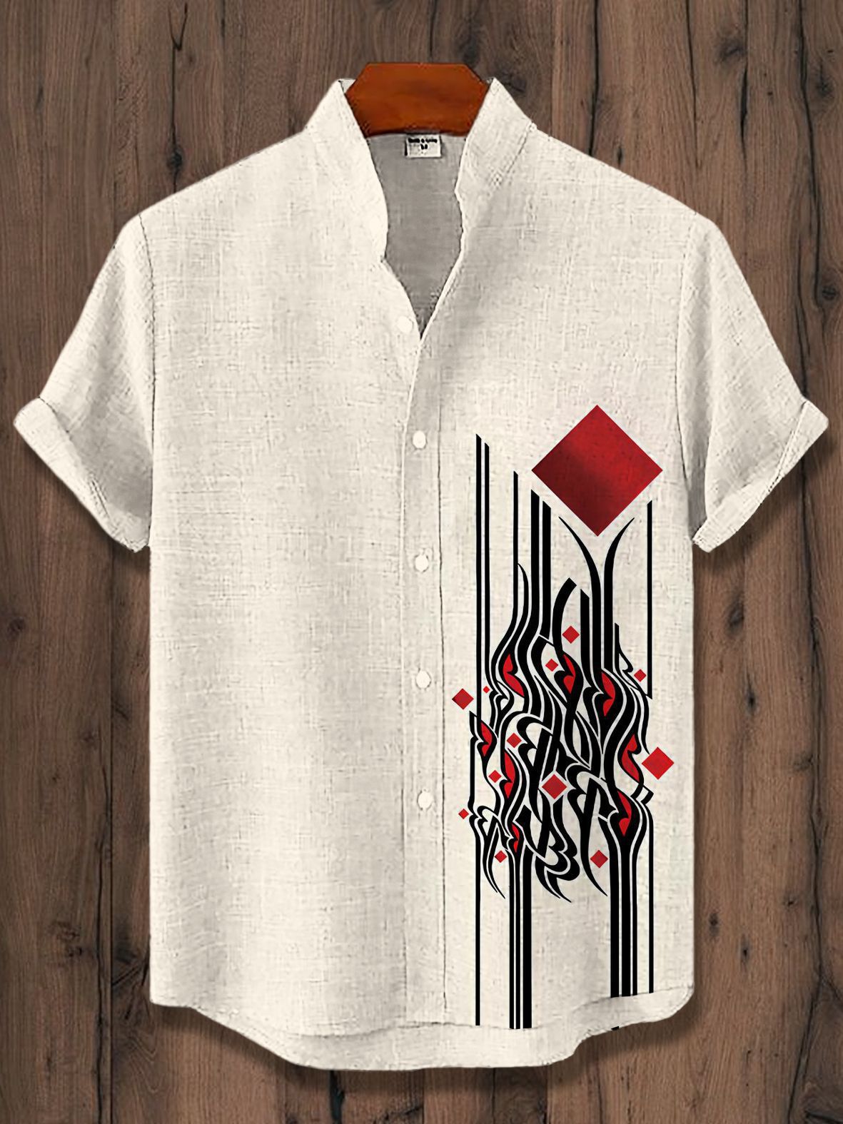 Men's Retro Ethnic Tribal Short Sleeve Shirt
