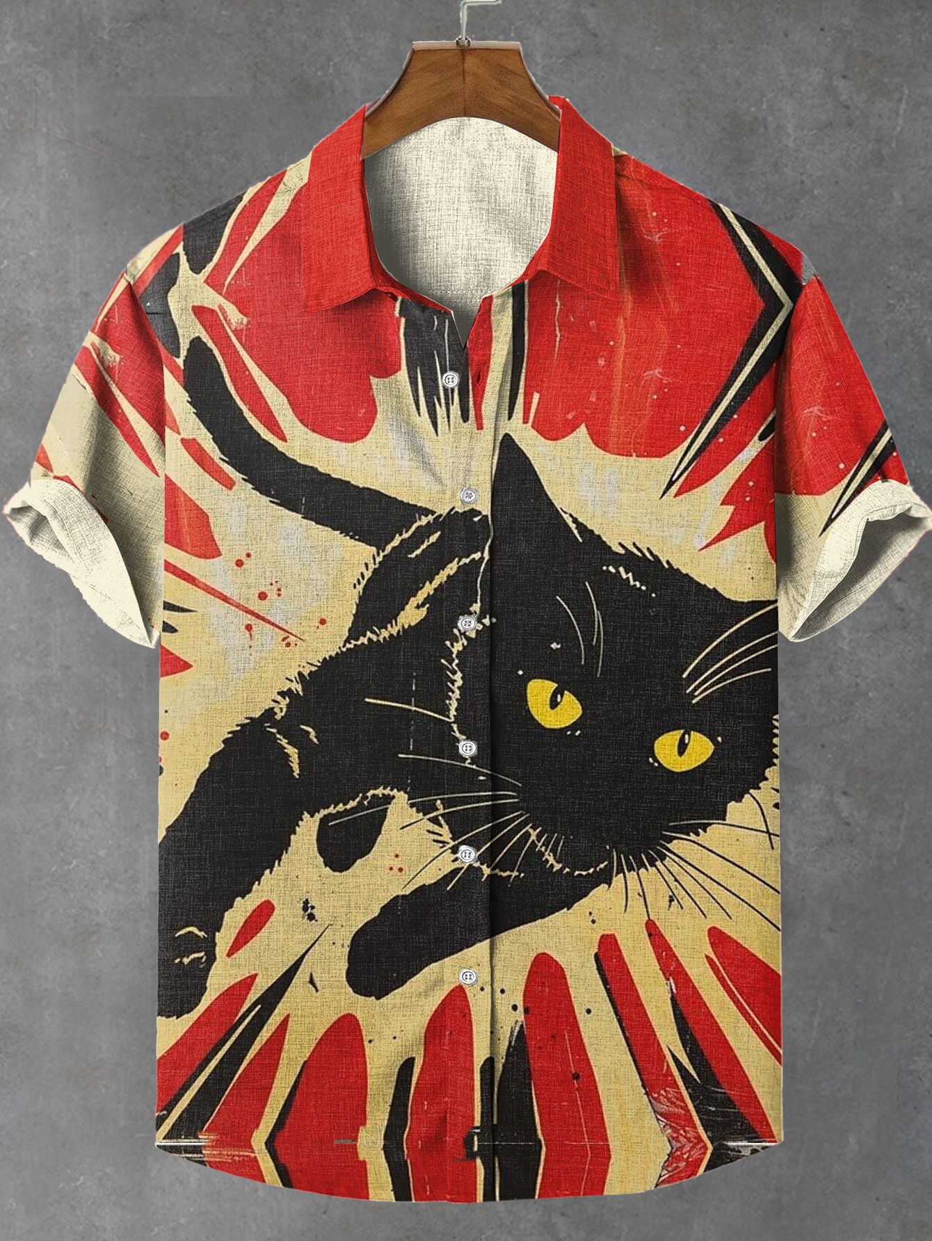 Men's Animal Graphic Art Print Shirt