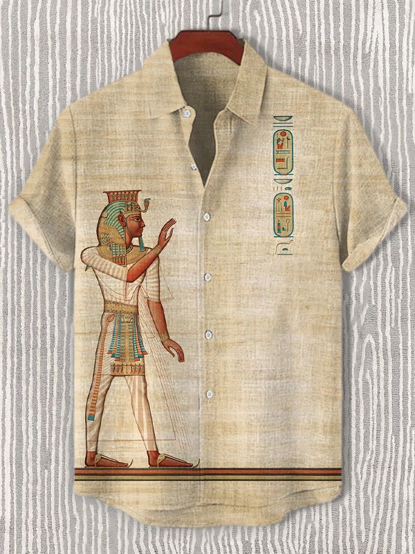 Men's Retro Ethnic Tribal Short Sleeve Shirt