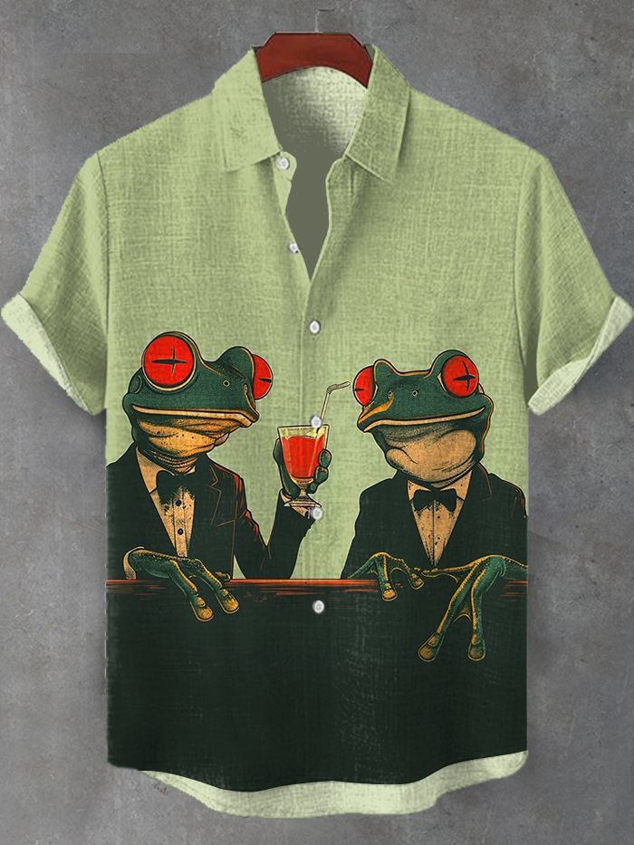 Men's Animal Graphic Art Print Shirt