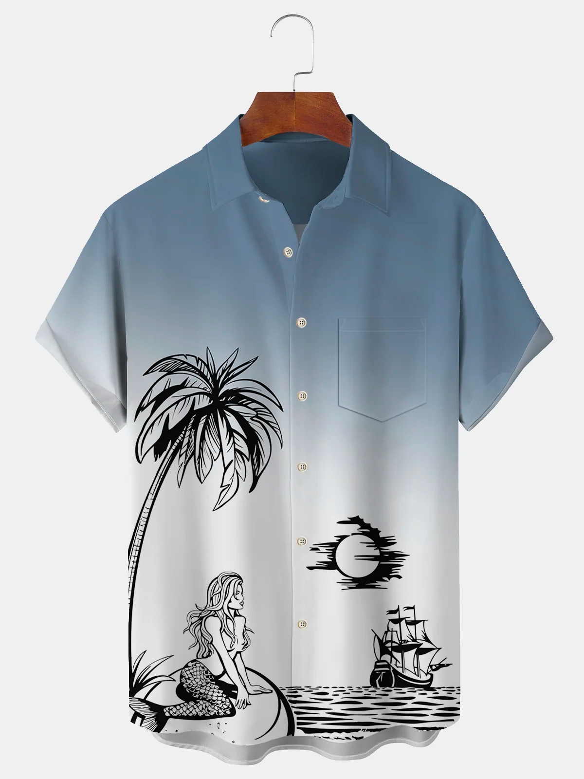 Men's Casual Pocket Short Sleeve Shirt