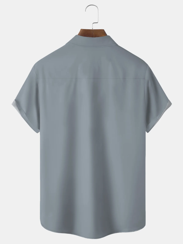 Men's Casual Pocket Short Sleeve Shirt