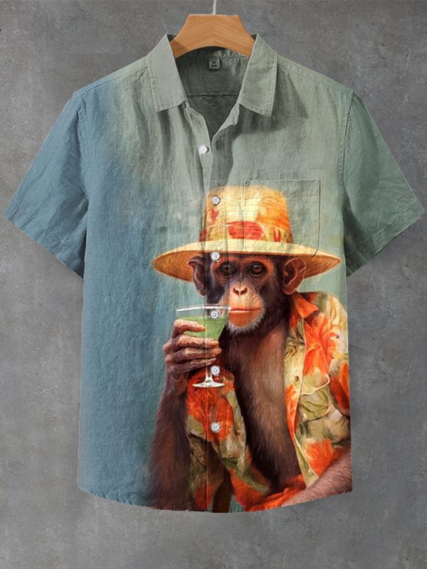 Animal Graphic Short Sleeve Shirt