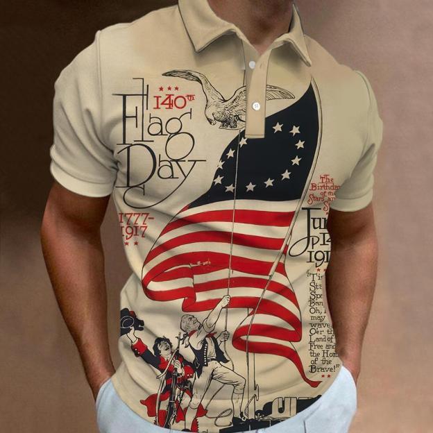 Stylish Blue Print Cotton Linen Shirt