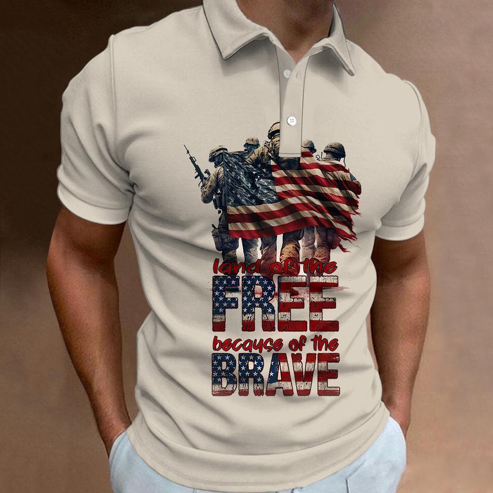 Stylish Blue Print Cotton Linen Shirt