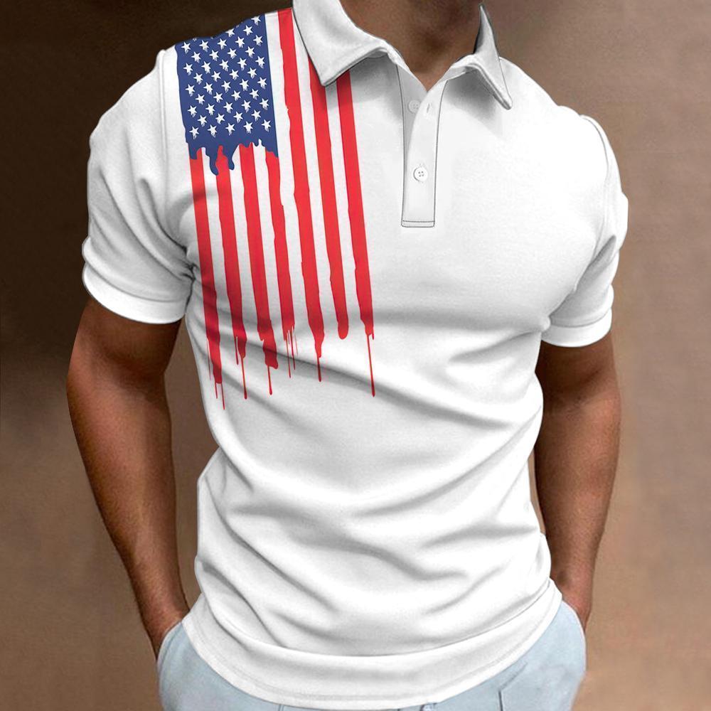 Stylish Blue Print Cotton Linen Shirt