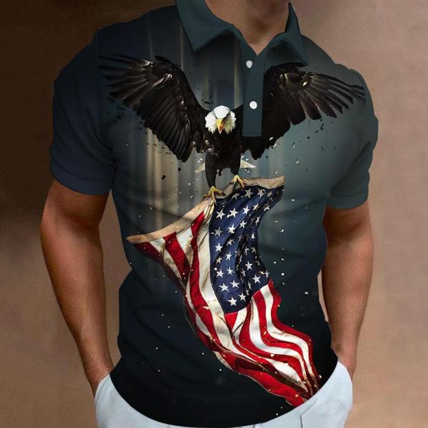 Stylish Blue Print Cotton Linen Shirt