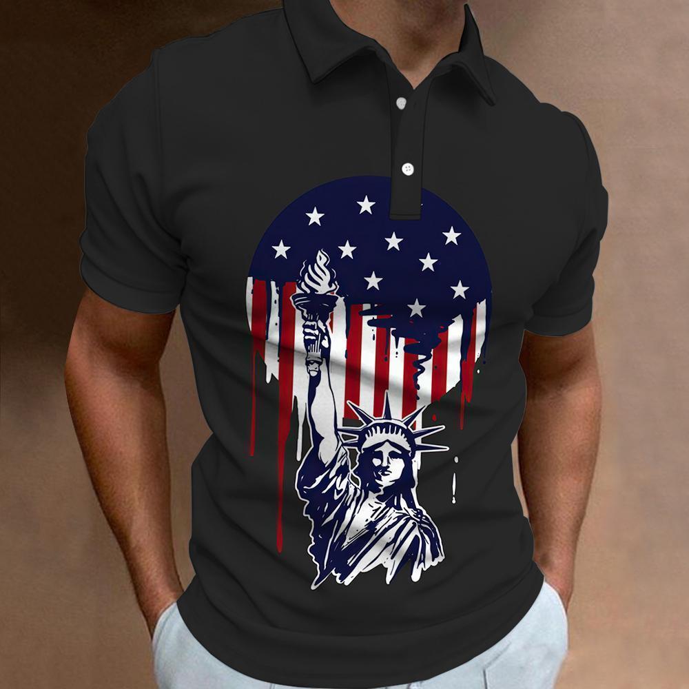 Stylish Blue Print Cotton Linen Shirt