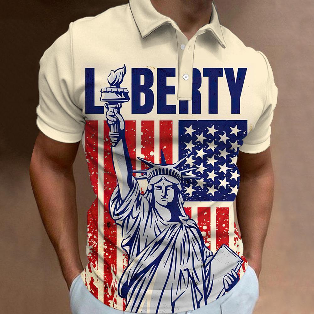 Stylish Blue Print Cotton Linen Shirt