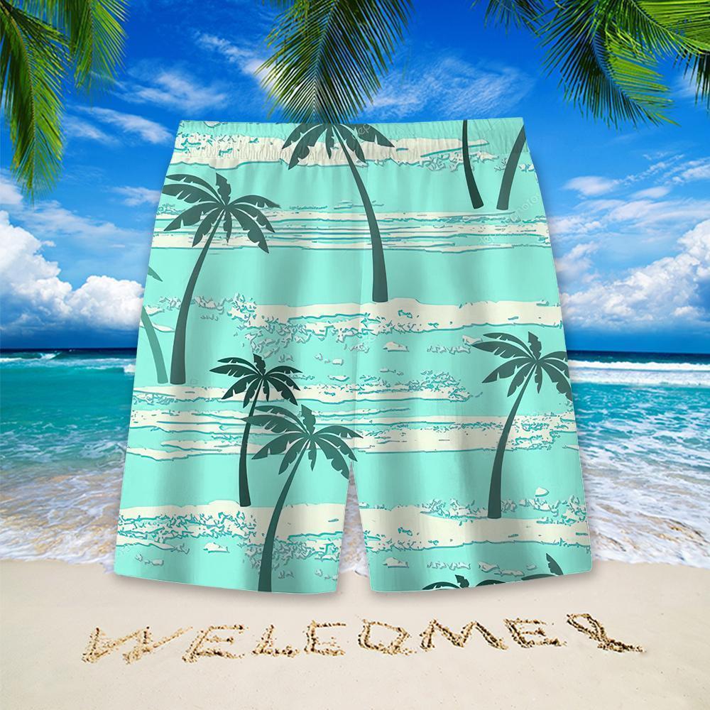 Stylish Blue Print Cotton Linen Shirt