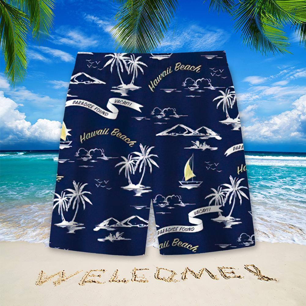 Stylish Blue Print Cotton Linen Shirt