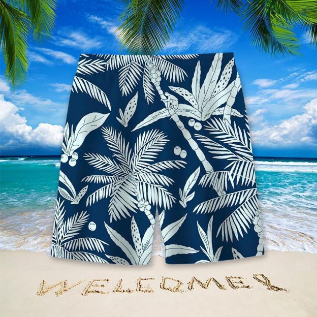 Stylish Blue Print Cotton Linen Shirt