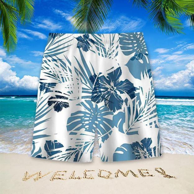 Stylish Blue Print Cotton Linen Shirt