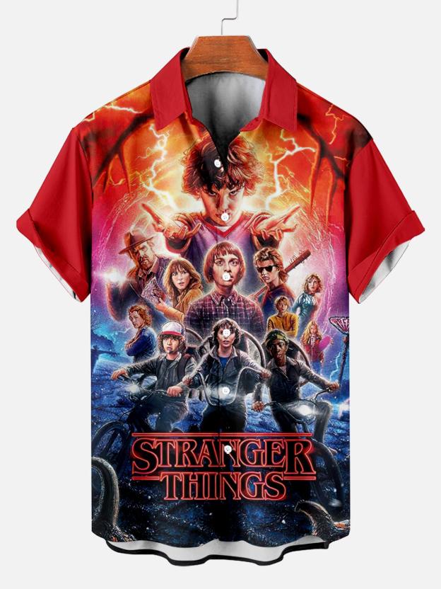 Stylish Blue Print Cotton Linen Shirt