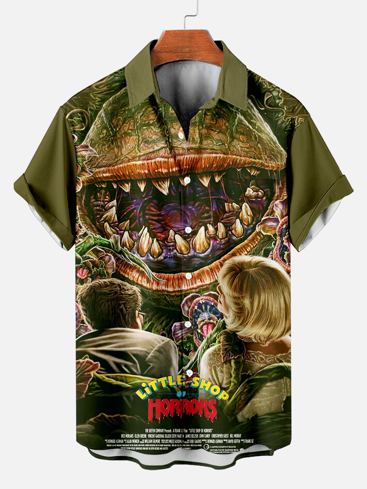 Stylish Blue Print Cotton Linen Shirt