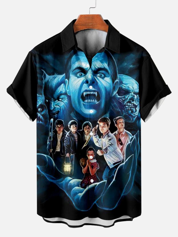 Stylish Blue Print Cotton Linen Shirt