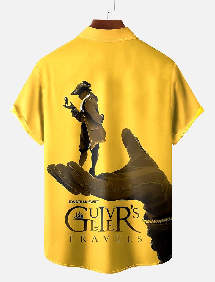 Book Pattern Short Sleeve Shirt