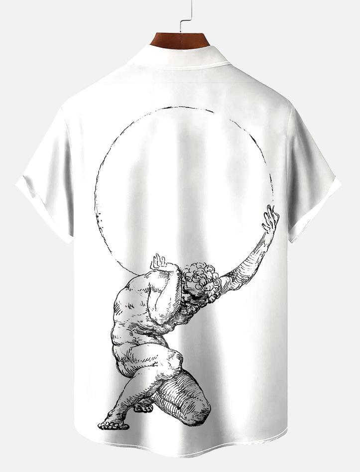 Book Pattern Short Sleeve Shirt