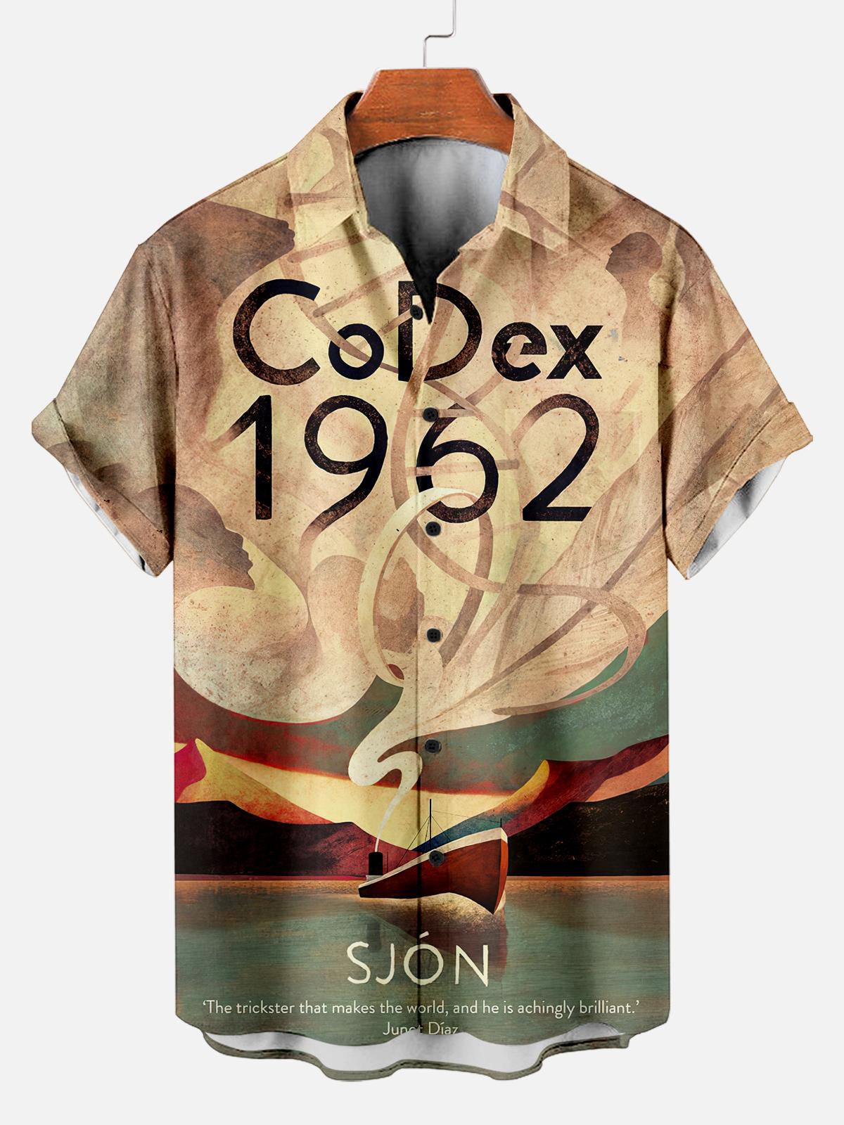 Book Pattern Short Sleeve Shirt