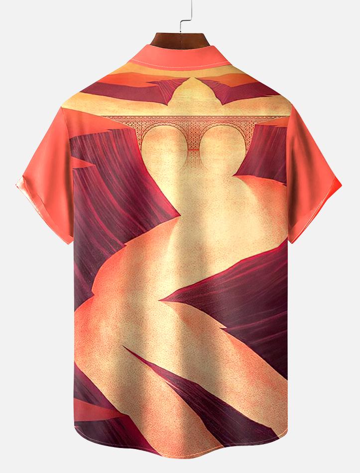 Book Pattern Short Sleeve Shirt