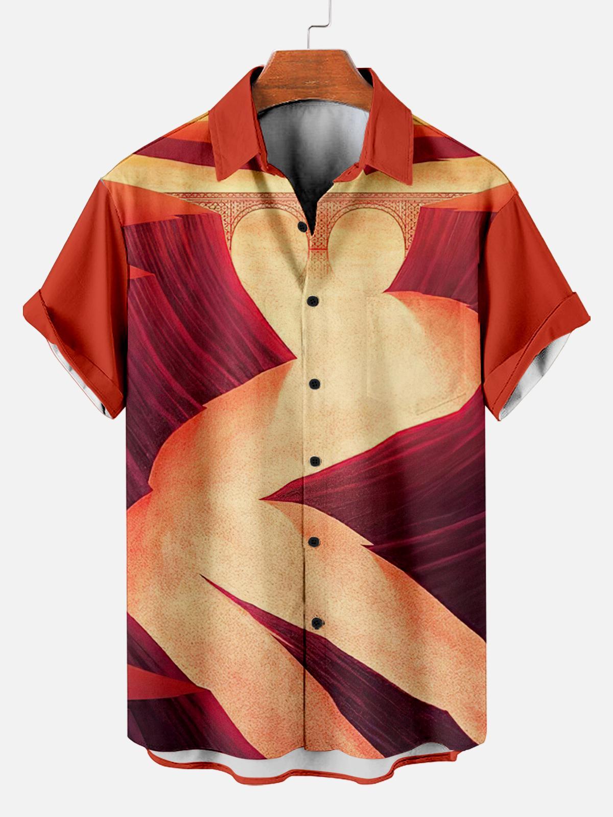 [Copy]Men's Vintage Witch Oil Painting Art Halloween Short Sleeve Shirt