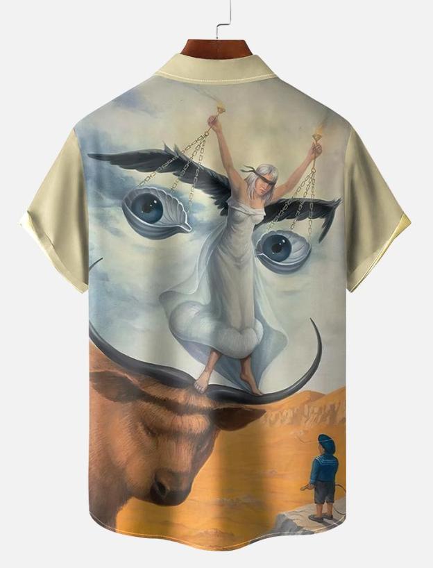 Book Pattern Short Sleeve Shirt