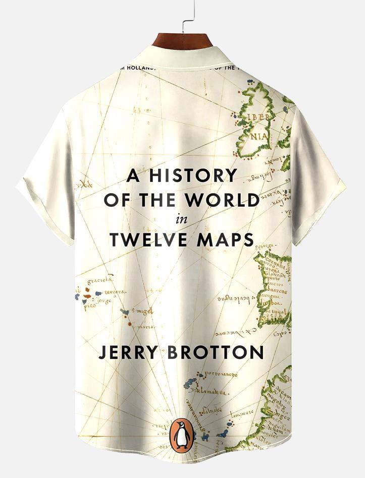 Book Pattern Short Sleeve Shirt