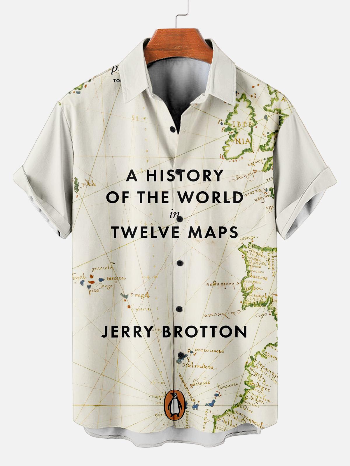 Book Pattern Short Sleeve Shirt