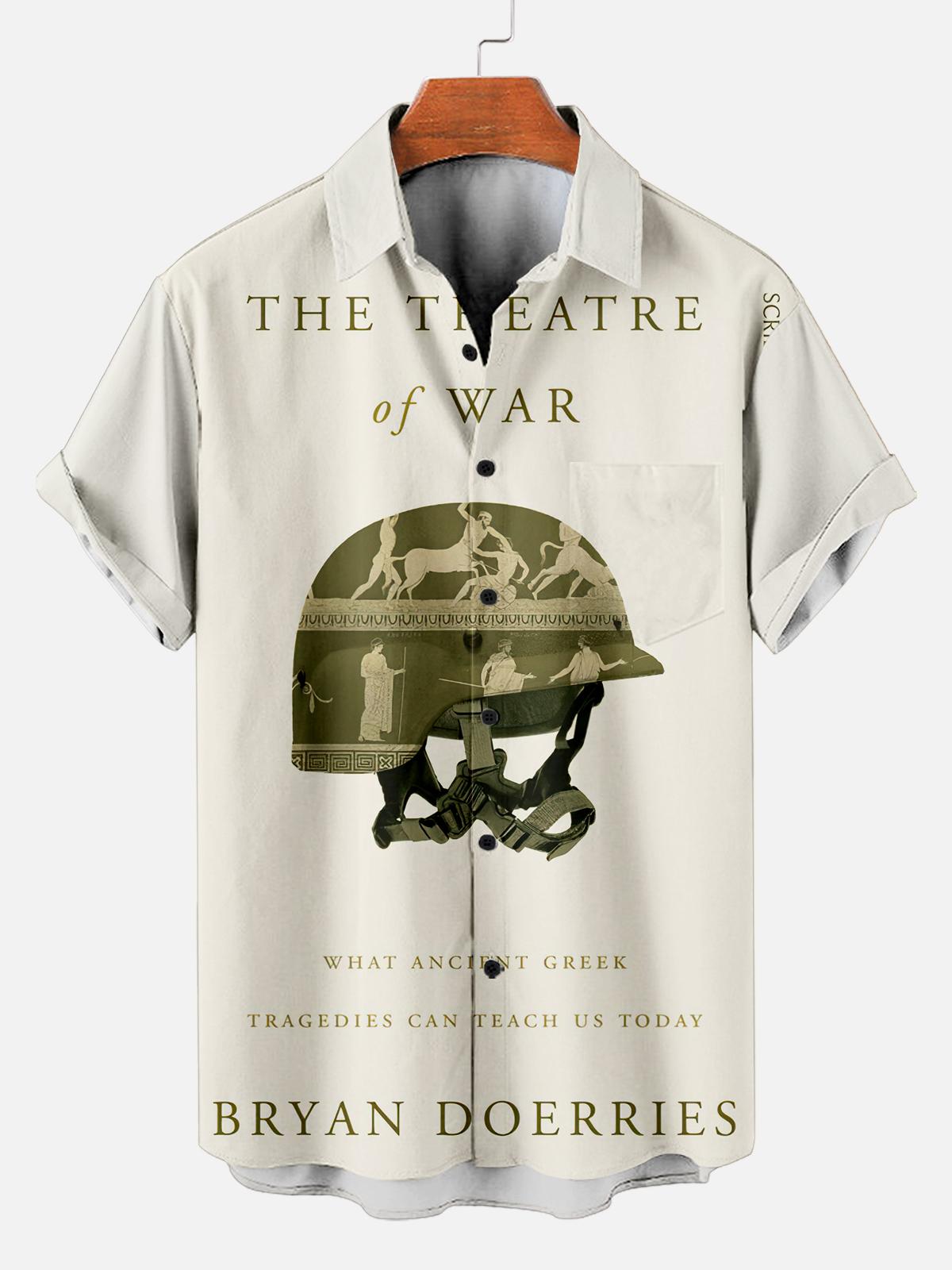 Book Pattern Short Sleeve Shirt