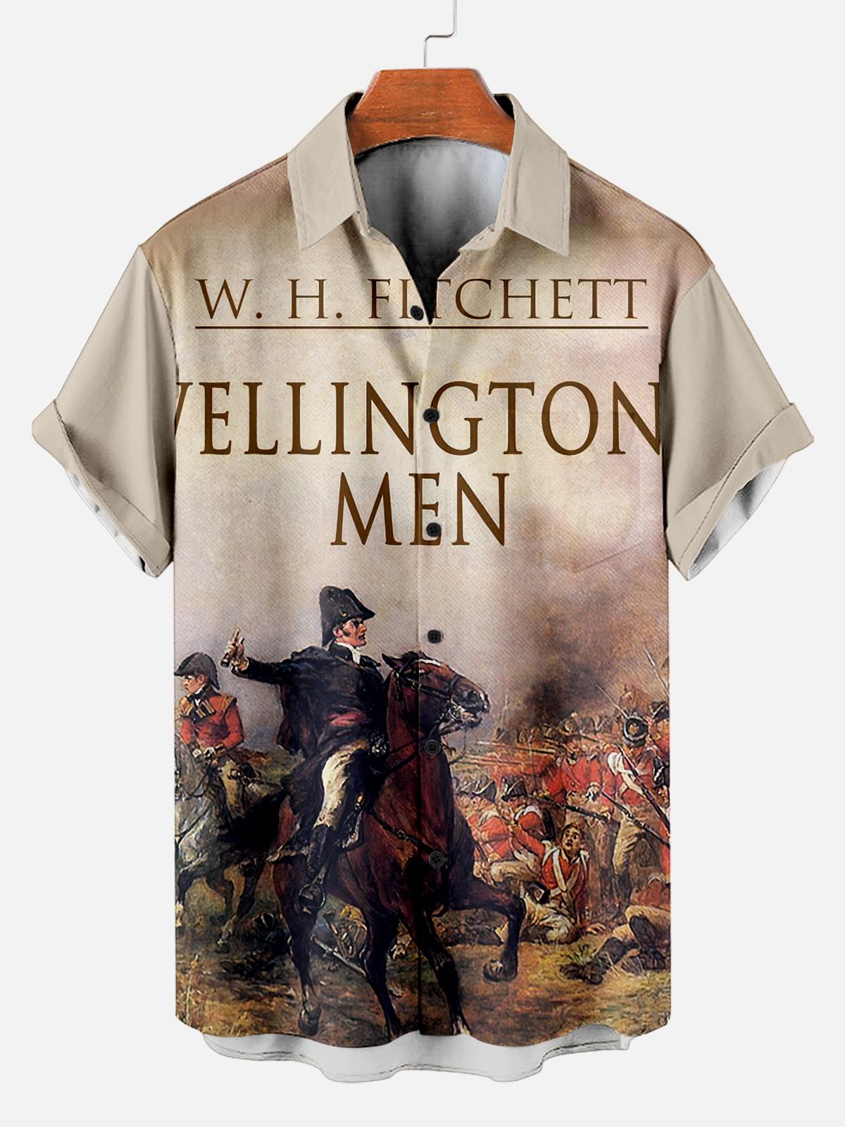 [Copy]Men's Vintage Witch Oil Painting Art Halloween Short Sleeve Shirt